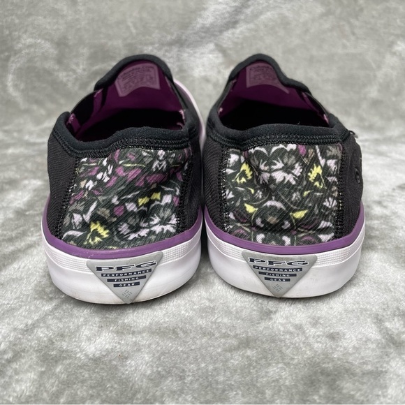 Columbia PFG Slack Water Slip-On Floral Print Heel Detail Shoes Size 8 - Picture 3 of 8